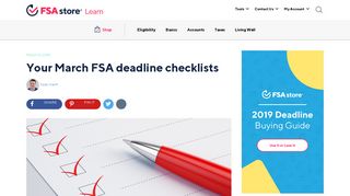 Your March FSA deadline checklists - FSAstore.com