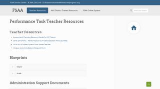 FSAA Performance Task Teacher Resources by Measured Progress