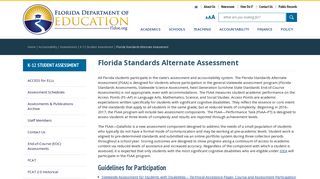 Florida Standards Alternate Assessment