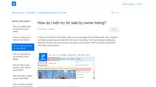 How do I edit my for sale by owner listing? – Zillow Help Center