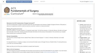 ACS Fundamentals of Surgery Curriculum ® - Educadium