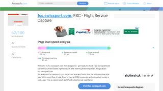 Access fsc.swissport.com. FSC - Flight Service Capture
