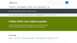 Online Claims System - Alberta Human Services - Government of Alberta