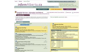 Disability Services - Information and Referral - InformAlberta.ca