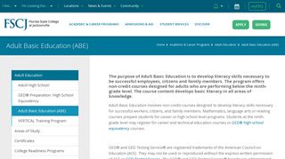 Adult Basic Education (ABE) - Florida State College at Jacksonville