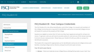 FSCJ Student ID - Florida State College at Jacksonville