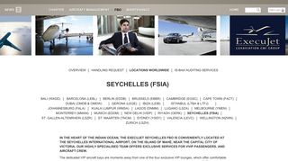 Seychelles (FSIA) - ExecuJet