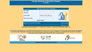 IVFRT - Foreign Students Information System (FSIS) - SForm - FRRO