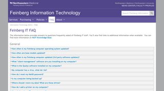 Feinberg IT FAQ: Feinberg Information Technology: Feinberg School ...