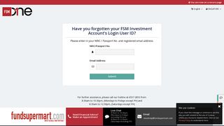 Forget Login ID | FSMOne - Fundsupermart.com