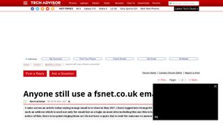 Anyone still use a fsnet.co.uk email - Forum Thread - Page 2 ...