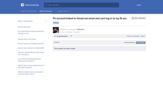 Fb account linked to fsmail.net email and cant log in to my fb acc ...
