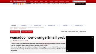 wanadoo now orange Email problems? - Forum Thread - Tech Advisor