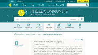 Please help with my FSMAIL.NET log in! - The EE Community