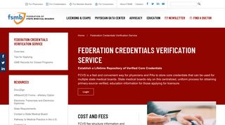 FSMB | Federation Credentials Verification Service
