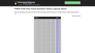 VolunteerSignup - Online volunteer signup sheets - FSMS Field Day ...
