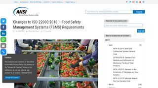 Changes to ISO 22000:2018 - Food Safety Management Systems ...