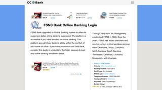 FSNB Bank Online Banking Login - CC Bank