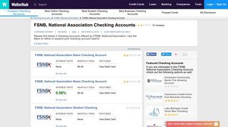 FSNB, National Association Checking Accounts: Reviews, Latest ...
