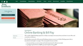 Online Banking & Bill Pay | First Southern National Bank