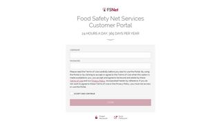 Login - Food Safety Net Services
