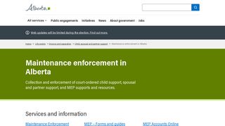 Maintenance Enforcement Program - Alberta Justice