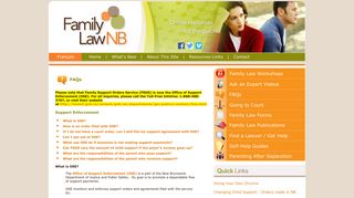 Family Law NB - Online resources for the public :: FAQs - Support ...