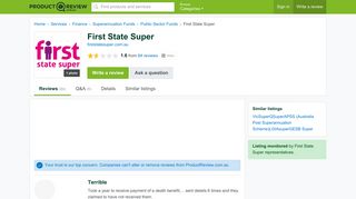 First State Super Reviews - ProductReview.com.au