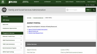 FSSA: Agency Portal - IN.gov