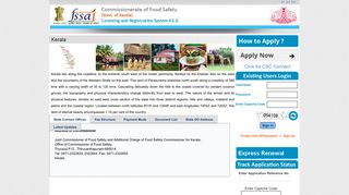 FSSAI-(Kerala)-Information about Food Safety Department