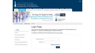 Login Page - The Faculty of Surgical Trainers, FST