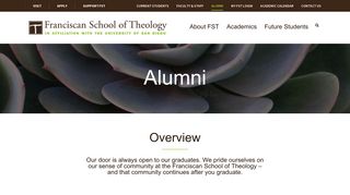 Alumni & Clare of Assisi | Franciscan School of Theology