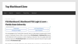 FSU Blackboard | Blackboard FSU Learn & My Famu FSu Blackboard ...