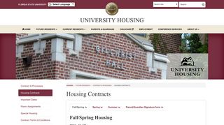 University Housing / Future Residents / Contracts ... - FSU housing