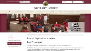 University Housing / Future Residents / Finances / Rent ... - FSU housing