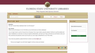 Q. How can I access library databases when I am off-campus?