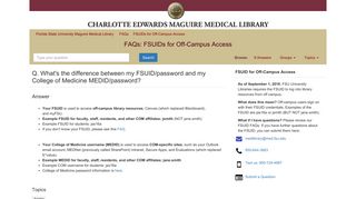 FSUIDs for Off-Campus Access - FAQs
