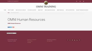 OMNI Human Resources - OMNI Training - Florida State University