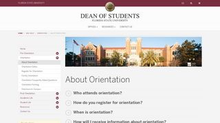 About Orientation - Dean of Students - Florida State University