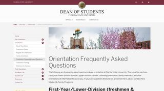 Orientation Frequently Asked Questions | Dean of Students