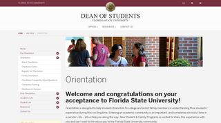 Orientation - Dean of Students - Florida State University