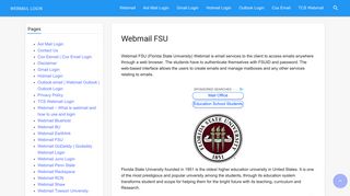 Webmail FSU - Webmail Login