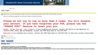 User Login - fayetteville state university