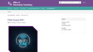 Article - FSW Guest WiFi - TeamDynamix