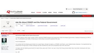 Ask Me About FSWEP and the Federal Government - RedFlagDeals.com ...