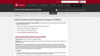 Federal Student Work Experience Program (FSWEP) | Career ...