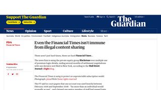 Even the Financial Times isn't immune from illegal content sharing ...