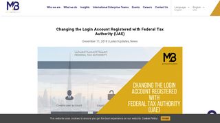 Changing the Login Account Registered with Federal Tax Authority ...
