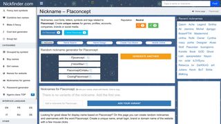 Ftaconcept - Names and nicknames for Ftaconcept - Nickfinder.com