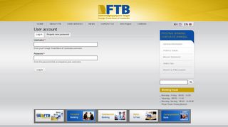User account | Foreign Trade Bank of Cambodia